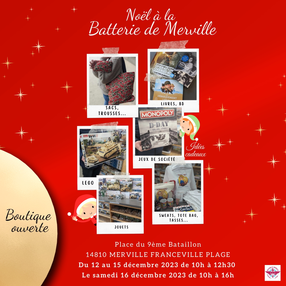 Affiche Noël batterie - 3 logo